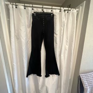 Buckle Flying Monkey flare Black Denim Jeans